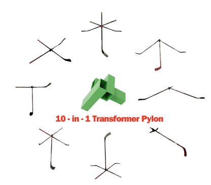 Super Light Transformer Hockey Pylon - Green - Hockey Pylons